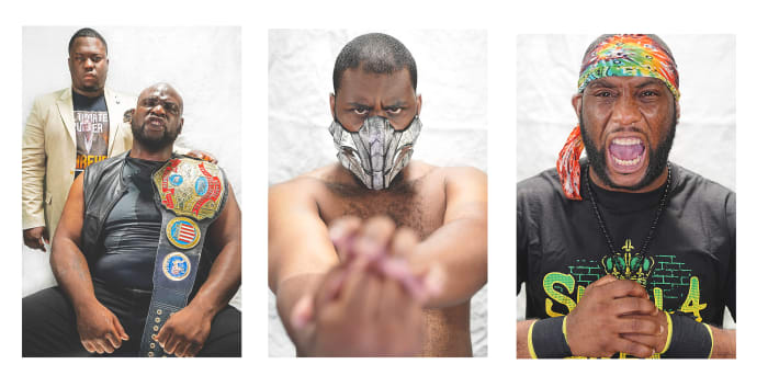 Tyreke Robinson with Renegade Enforcer, Brandon Whatley and Skrilla the Great.